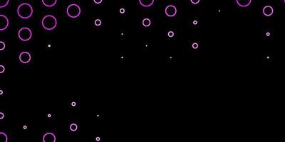 Dark Pink vector texture with circles.