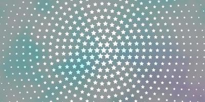 Light BLUE vector background with small and big stars.