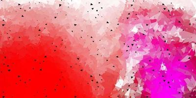 Dark purple, pink vector poly triangle template.