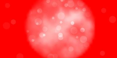 Light Red vector background with circles.