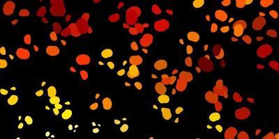 Dark orange vector background with random forms.