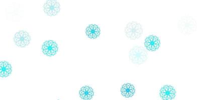 Light blue vector natural backdrop with flowers.