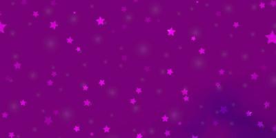 Light Pink vector template with neon stars.