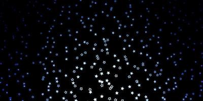 Dark BLUE vector pattern with abstract stars.