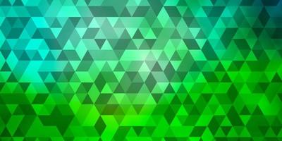 Light Green vector background with triangles.