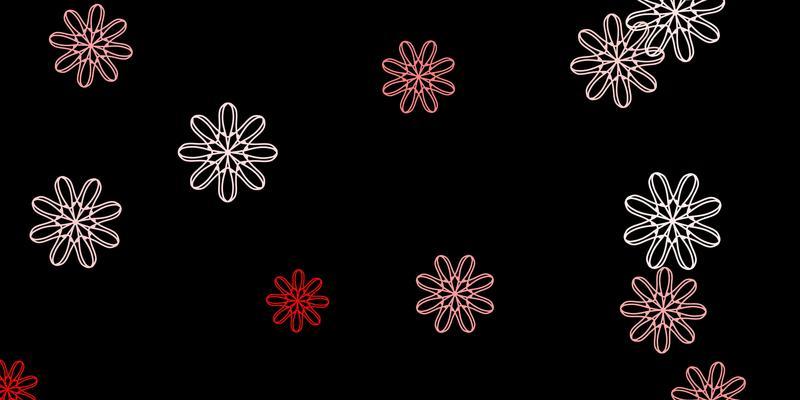 Dark Red vector texture with memphis shapes.