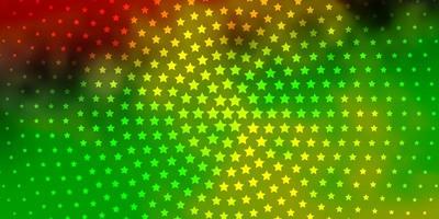 textura de vector multicolor claro con hermosas estrellas.