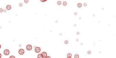 Light Red vector pattern with magic elements.