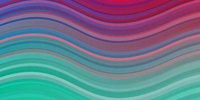 Light Green, Red vector background with bent lines.