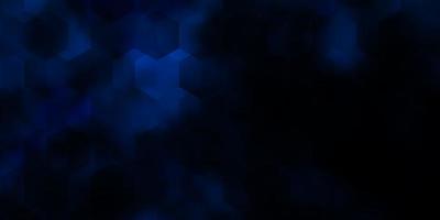 Dark BLUE vector backdrop with hexagons.