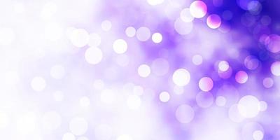 Light Purple vector backdrop with circles.