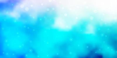 Light BLUE vector background with colorful stars.