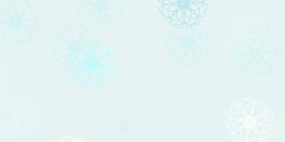 Light blue vector natural artwork with flowers.