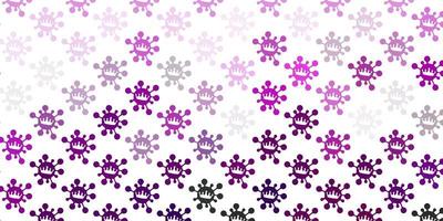 Light purple vector texture with disease symbols
