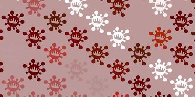 Light brown vector background with covid-19 symbols