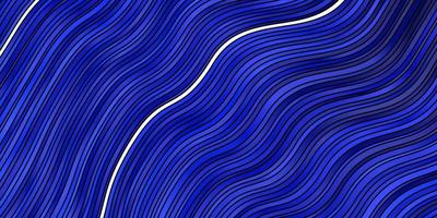 Dark BLUE vector background with bent lines