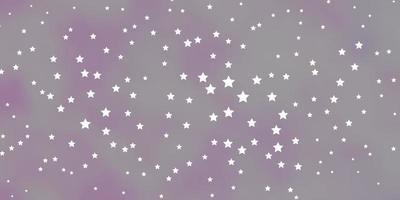 Dark Purple vector background with colorful stars.