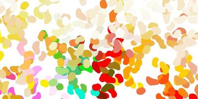 Light multicolor vector backdrop with chaotic shapes.