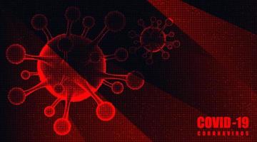 Red Coronavirus 2019-nCoV Outbreak on Technology background vector