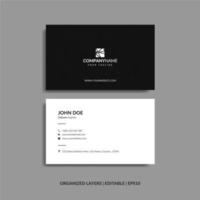 Minimalist black business card template