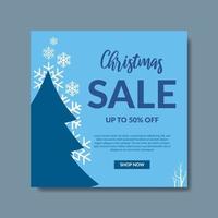 Christmas social media post template vector