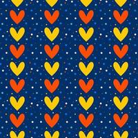 Seamless pattern with hearts vector