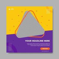 Multipurpose social media post template vector