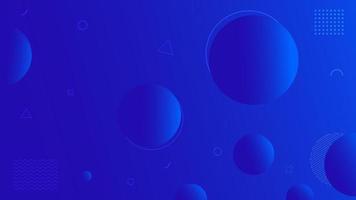 Blue bubble abstract geometric background vector