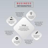 pasos de infografía cuadrados de negocios. Diseño de etiquetas de infografía empresarial con 4 opciones. vector