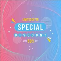 Special Discount Banner. Sale Banner With Special Discount Sign. vector