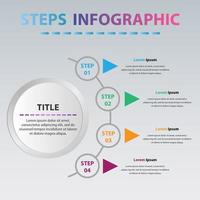 Modern Circle Infographic With 4 Steps. Circle Chart Infographic With 4 Options. vector