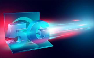 High speed internet with 5G technology banner vector