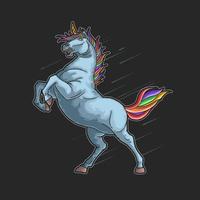 unicornio colorido ilustración vectorial gráfico vector