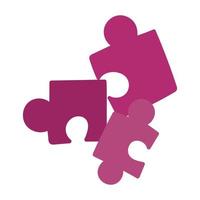 puzzles jigsaw toy pieces isolated icon style vector