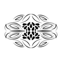 divider decorative floral scroll icon vector