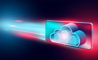 banner de concepto de tecnología de nube vector