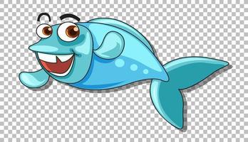 A fish cartoon character vector