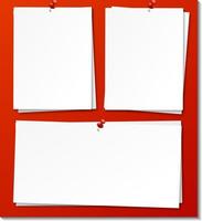 Set of empty sticky note paper template vector