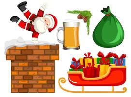 Set of Christmas element vector