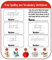 English alphabet tracing worksheets vector