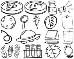 Set of item and symbol hand drawn doodle vector