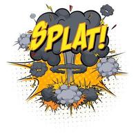 SPLAT text on comic cloud explosion isolated on white background vector