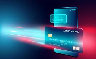Credit card online payment concept banner vector