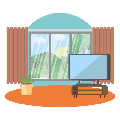 Isolated tv device vector design