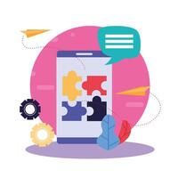 Isolated smartphone design vector