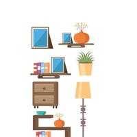 Living room objects vector design