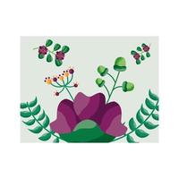 Isolated flowers card vector design