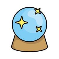 crystal ball magic sorcery icon vector