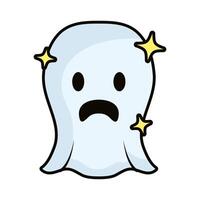 ghost floating comic character icon vector