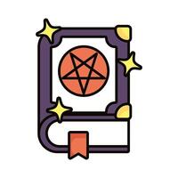 magic sorcery book isolated icon vector